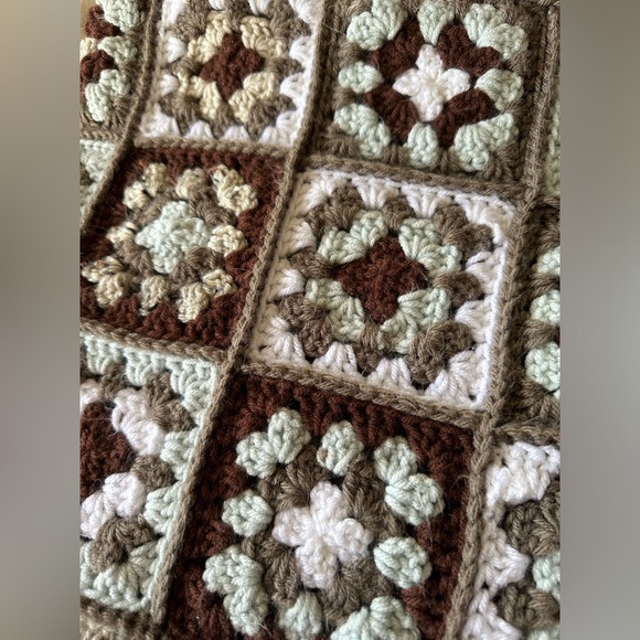 Handmade Crocheted Granny Square Tote - Picture 3 of 5